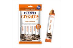 Purepet Lickable Creamy Cat Treats - Real Chicken (5×15g)