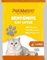PetMetro Bentonite Cat Litter Lemon Flavour (25L)