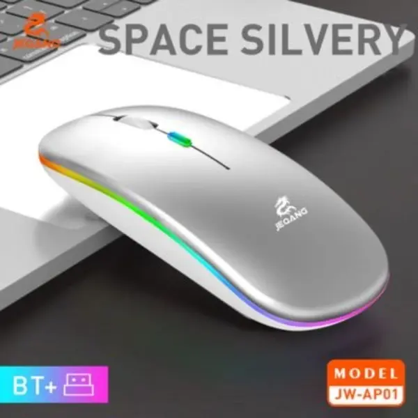 JEQANG JW-AP01 Wireless + BT Rechargeable Mouse