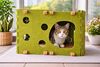 Rectangular Foldable Cat House with Scratching Sanctuary - image 1
