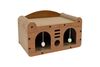 Cat Scratching Cardboard Sleeping Bed & Cat House with Cave and Play Ball - image 3