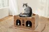 Cat Scratching Cardboard Sleeping Bed & Cat House with Cave and Play Ball - image 4
