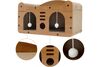 Cat Scratching Cardboard Sleeping Bed & Cat House with Cave and Play Ball - image 5