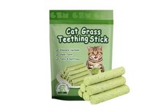 Cat Grass Teething Stick Set Chicken Flavor 6Pcs