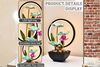Indoor Tabletop Tiered Water Fountain 3 Level Waterfall in Floral - image 9