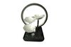 Indoor Tabletop Water Fountain Silver Flower With Ring Light for Home Decoration - image 2