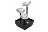 Indoor Tabletop Water Fountain Silver Flower With Ring Light for Home Decoration - image 3