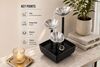 Indoor Tabletop Water Fountain Silver Flower With Ring Light for Home Decoration - image 4