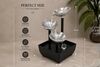 Indoor Tabletop Water Fountain Silver Flower With Ring Light for Home Decoration - image 5