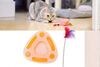 Happy Circle Triangle Cat Toy with Spring Feather - image 6
