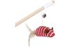 Cat Wooden Stick Teaser Toy – Sisal Mouse Shape with Feather - image 2