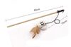 Cat Wooden Stick Teaser Toy – Burlap Mouse Shape with Feather - image 4