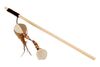 Cat Wooden Stick Teaser Toy – Burlap Pumpkin Shape with Feather - image 5