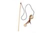 Cat Wooden Stick Teaser Toy – Burlap Pumpkin Shape with Feather - image 7