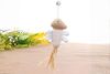 Cat Wooden Stick Teaser Toy – Burlap Mice Fish Shape with Feather - image 3