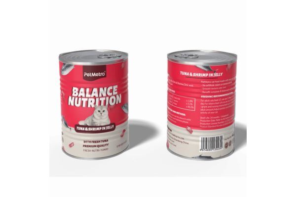 PetMetro Cat Can Food - Tuna & Shrimp in Jelly (430g)