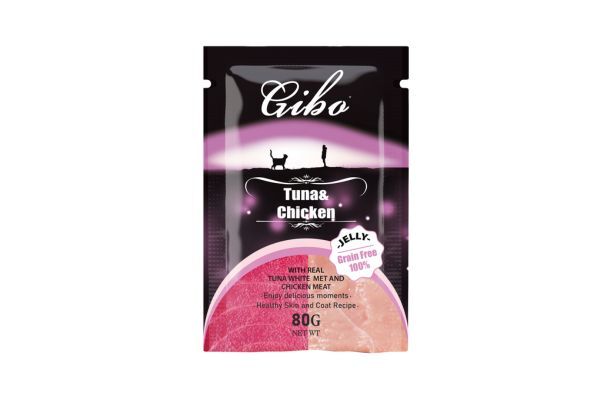 Gibo Grain Free Adult Cat Pouch Tuna & Chicken 80g