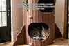 Multilayer Foldable Tree-Shaped Felt Cat House and Warm Cave Bed for Indoor Cats - image 3