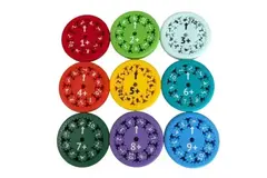 9pcs Math Fidget Spinners Toy Learn Addition and Subtraction