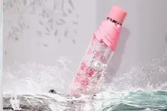 Eforcase Cute Cherry Blossom Folding Clear Umbrella - Pink