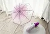 Eforcase Cute Cherry Blossom Folding Clear Umbrella - Purple - image 3