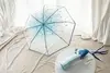 Eforcase Cute Cherry Blossom Folding Clear Umbrella - Blue - image 3