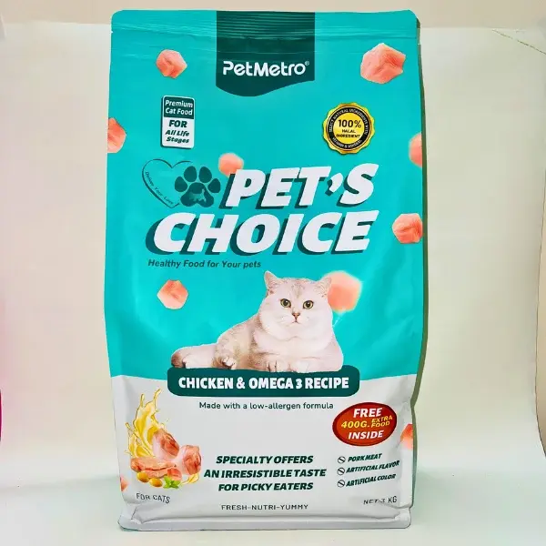 PetMetro Pet’s Choice Premium Cat Food Chicken & Omega 3 Recipe (3.4kg) - All Life Stages