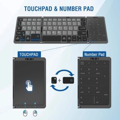 Foldable Keyboard With Touchpad, High quality