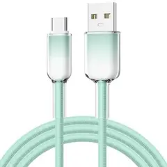 Anti-breakage gradient nylon braided Charging Cable (USB to Type- C)