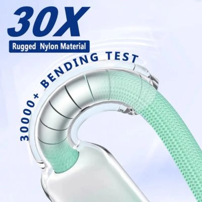 Anti-breakage gradient nylon braided Charging Cable (USB to Type- C)