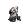 Wireless Fast Charger Mobile Phone Car Charger with Phone Holder (F18) - image 2
