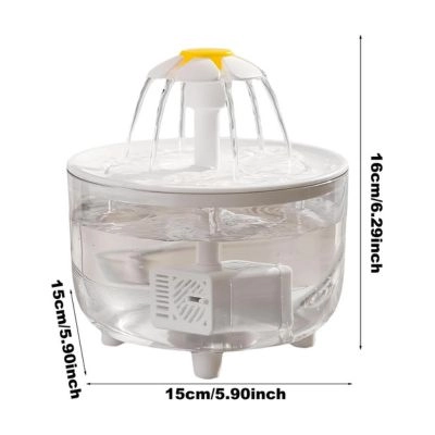 Automatic Pet Water Dispenser- Floral Design