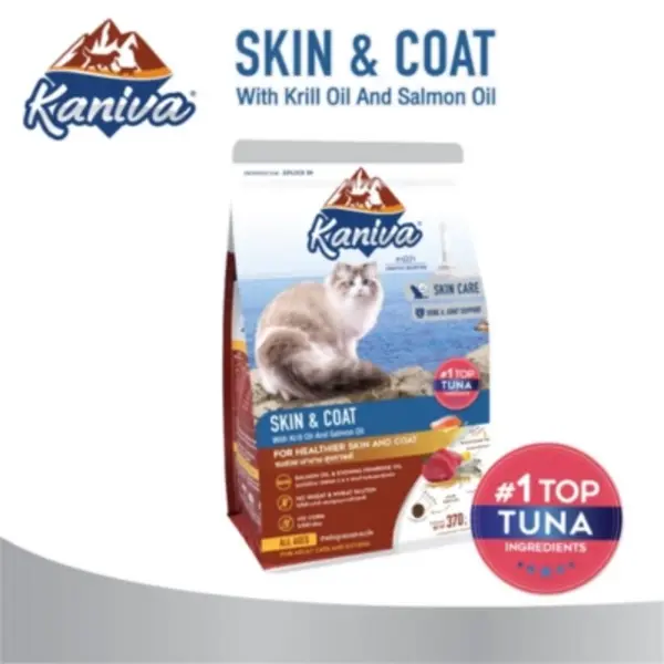 Kaniva Cat Food Skin & Coat Tuna, Ocean Fish & Rice for All Ages (2.8kg)