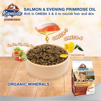 Kaniva Cat Food Growth & Balance Chicken, Egg & Rice for All Ages (2.8kg)