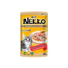 Nekko Pouch Tuna Topping Salmon in Gravy 70g