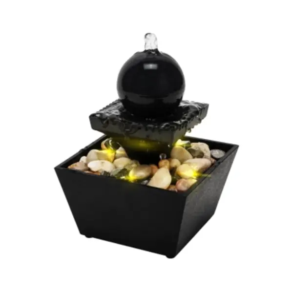 Tabletop Waterfall Decorative Desk Fountain with Soft Light