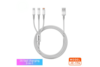 3N1 Fast Charging USB Cable – 3A, 100W, Pure Copper Braided & Shielded for PC & Mobile (JC-176) - image 2