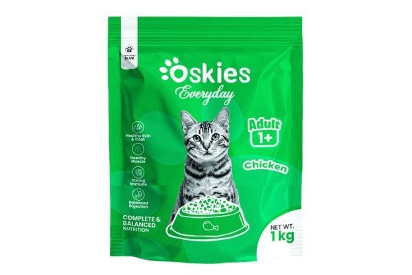 Oskies Adult Cat Food Chicken (1kg)