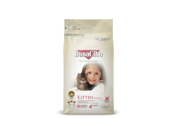  BonaCibo Premium Kitten Food Chicken with Anchovy & Rice (1.5kg)