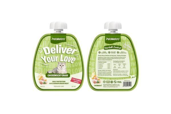 PetMetro Daily Nutrition Tube Care Hairball Control - Chicken & Cat Grass (60g)