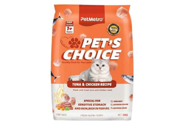 PetMetro Pet’s Choice Adult Cat Food - Tuna & Chicken Recipe (3.4kg)