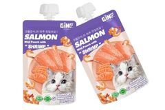 Gino Cat Treats - Salmon Mini Pouch with Shrimp (100g)