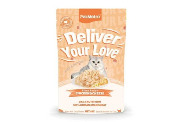 PetMetro Human Grade Kitten Pouch Chicken & Cheese (85g) 