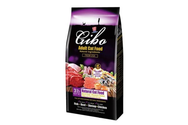 Gibo Grain Free Adult Cat Food - Fish, Beef, Shrimp and Chicken 2.5kg
