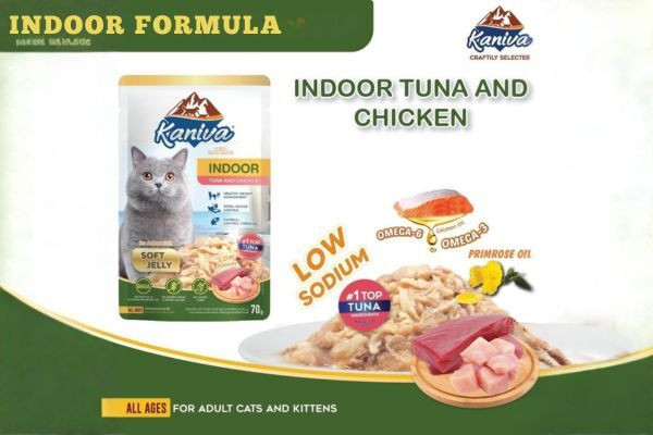 Kaniva Pouch Indoor Tuna & Chicken In Soft Jelly for All Ages 70g